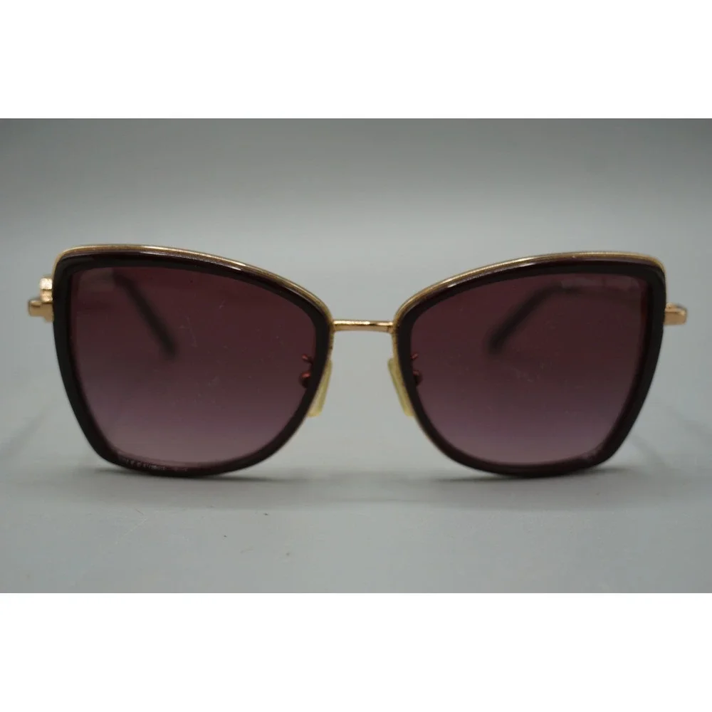 Michael Kors Corsica MK1067B Sunglasses Wine Gold Butterfly Gradient Lens 1138H